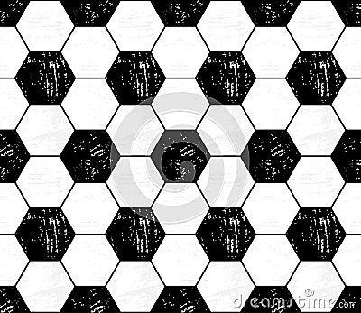 Soccer ball, pattern. Hexagon geometric texture for football wallpaper. Vector template Vector Illustration