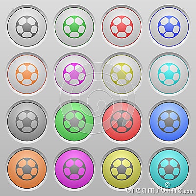 Soccer ball plastic sunk buttons Stock Photo