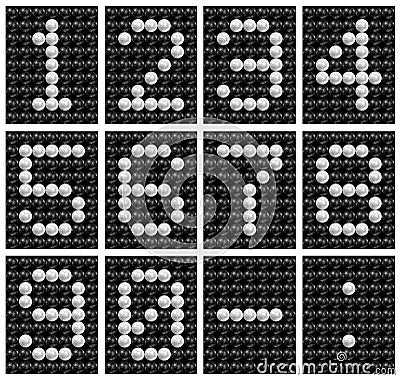 Soccer ball score board number . Stock Photo