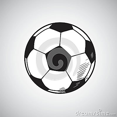 Soccer Ball Vector Drawing Hand Drawn Vector Illustration