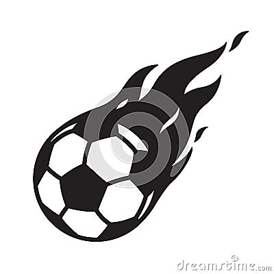 Soccer ball vector football logo icon fire symbol illustration cartoon graphic Cartoon Illustration