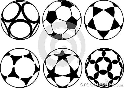 Soccer balls Vector Illustration