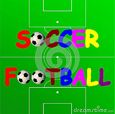 Soccer banner Stock Photo