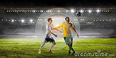 Soccer best moments. Mixed media Stock Photo