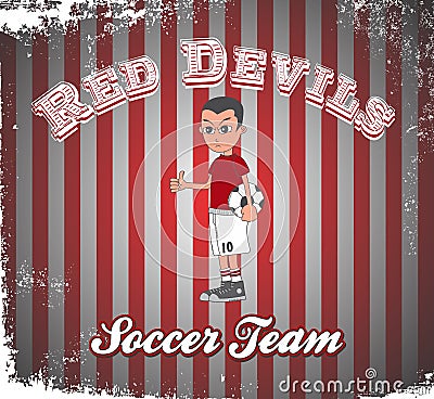 Soccer boy cartoon Vector Illustration