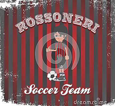 Soccer boy cartoon Vector Illustration