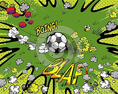 Soccer cartoon background Vector Illustration