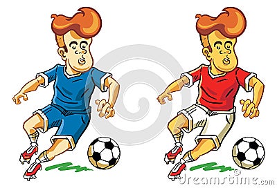 SOCCER CARTOON Stock Photo