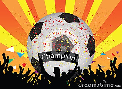 Soccer celebration Vector Illustration