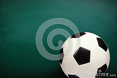 Soccer and Chalkboard Stock Photo