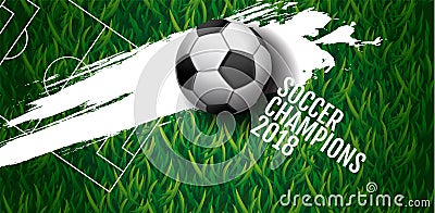 soccer championship cup background , football, Russia 2018, vector illustration. Vector Illustration