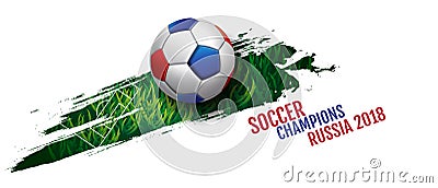 soccer championship cup background , football, Russia 2018, vector illustration. Vector Illustration