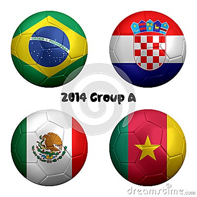 2014 Soccer Championship Group A Nations Editorial Stock Photo