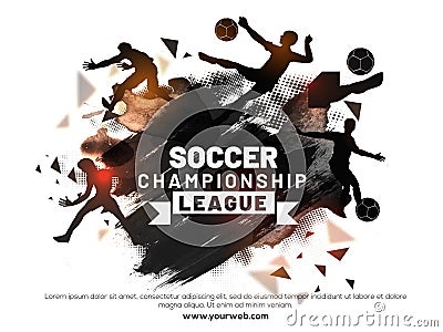 Soccer Championship League with multiple playing actions by soc Stock Photo