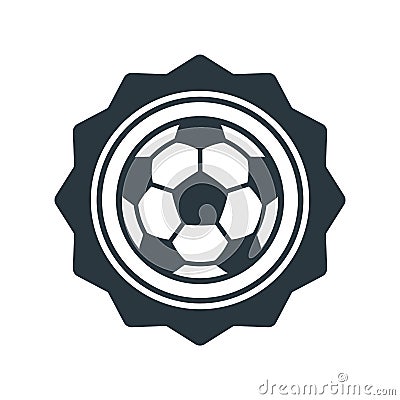 Soccer club emblem. Football badge star logo Vector Illustration
