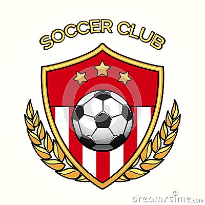 Soccer club emblem Vector Illustration