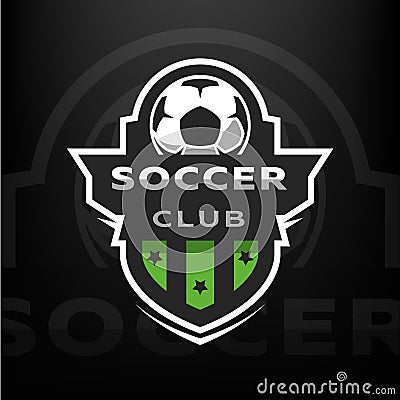 Soccer club, sport logo. Vector Illustration