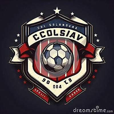 Soccer club logo design Stock Photo