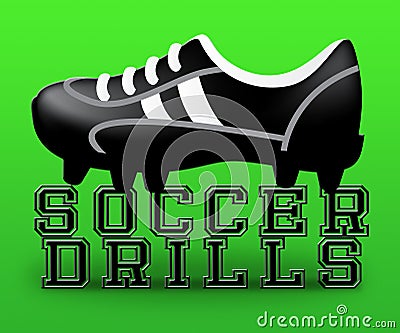 Soccer Drills Meaning Football Practise 3d Illustration Stock Photo