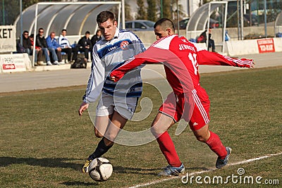 Soccer duel Editorial Stock Photo