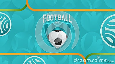 Soccer European championship. Abstract Turquoise dynamic background soccer banner Football. Vector illustration Vector Illustration