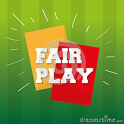 Soccer fair play illustration Vector Illustration