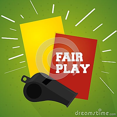 Soccer fair play illustration Vector Illustration