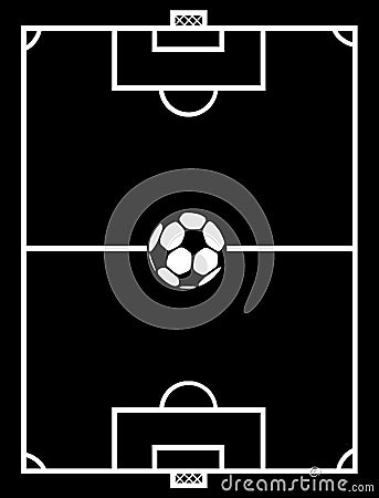 Soccer field Vector Illustration