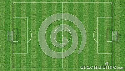 Soccer field from top view Stock Photo