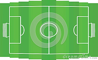 Soccer field. top view Vector Illustration