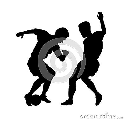 Soccer figures in action Vector Illustration