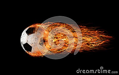 Soccer fireball Stock Photo