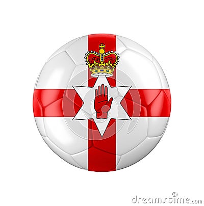 Soccer football ball with flag of Northern Ireland Cartoon Illustration