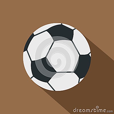 Soccer or football ball icon, flat style Vector Illustration