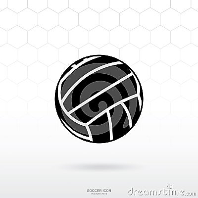 Soccer football ball icon. Soccer sport sign and symbol. Vector Illustration