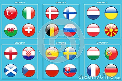 Soccer or football ball nation flag vector illustration isolated Vector Illustration