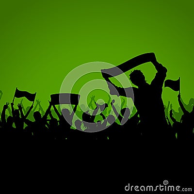 Soccer or Football crowd background Vector Illustration