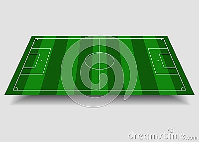 Soccer, football field. Playing field on the grey background Vector Illustration