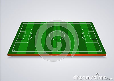 Soccer, football field. Playing field on the grey background Vector Illustration