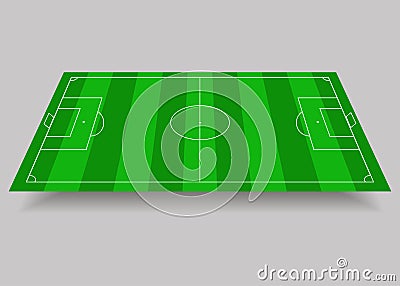 Soccer, football field. Playing field on the grey background Vector Illustration