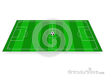 Soccer, football field. Playing field on the white background Vector Illustration