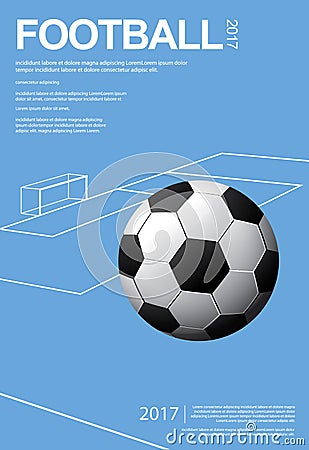 Soccer Football Poster Vector Illustration