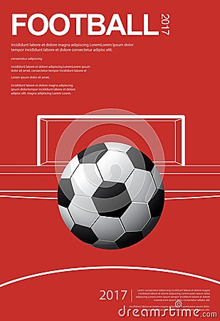 Soccer Football Poster Vector Illustration