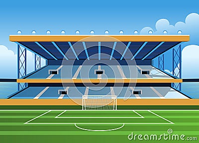 Soccer Football Stadium tribune Vector Illustration