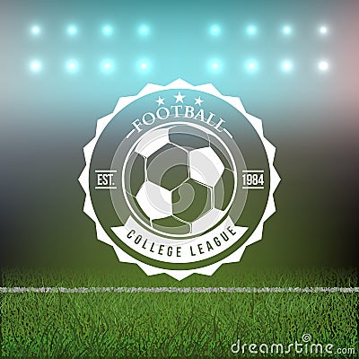 Soccer Football Typography Badge Design Element Vector Illustration