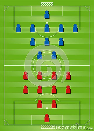 Soccer formation tactics Stock Photo