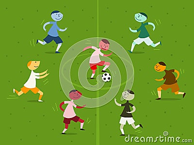 Soccer game Vector Illustration