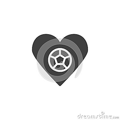 Soccer game love vector icon Vector Illustration