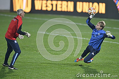 Soccer goalkeeper training session Editorial Stock Photo