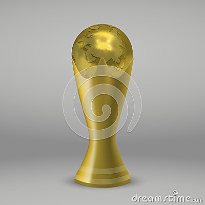 Soccer gold cup Vector Illustration